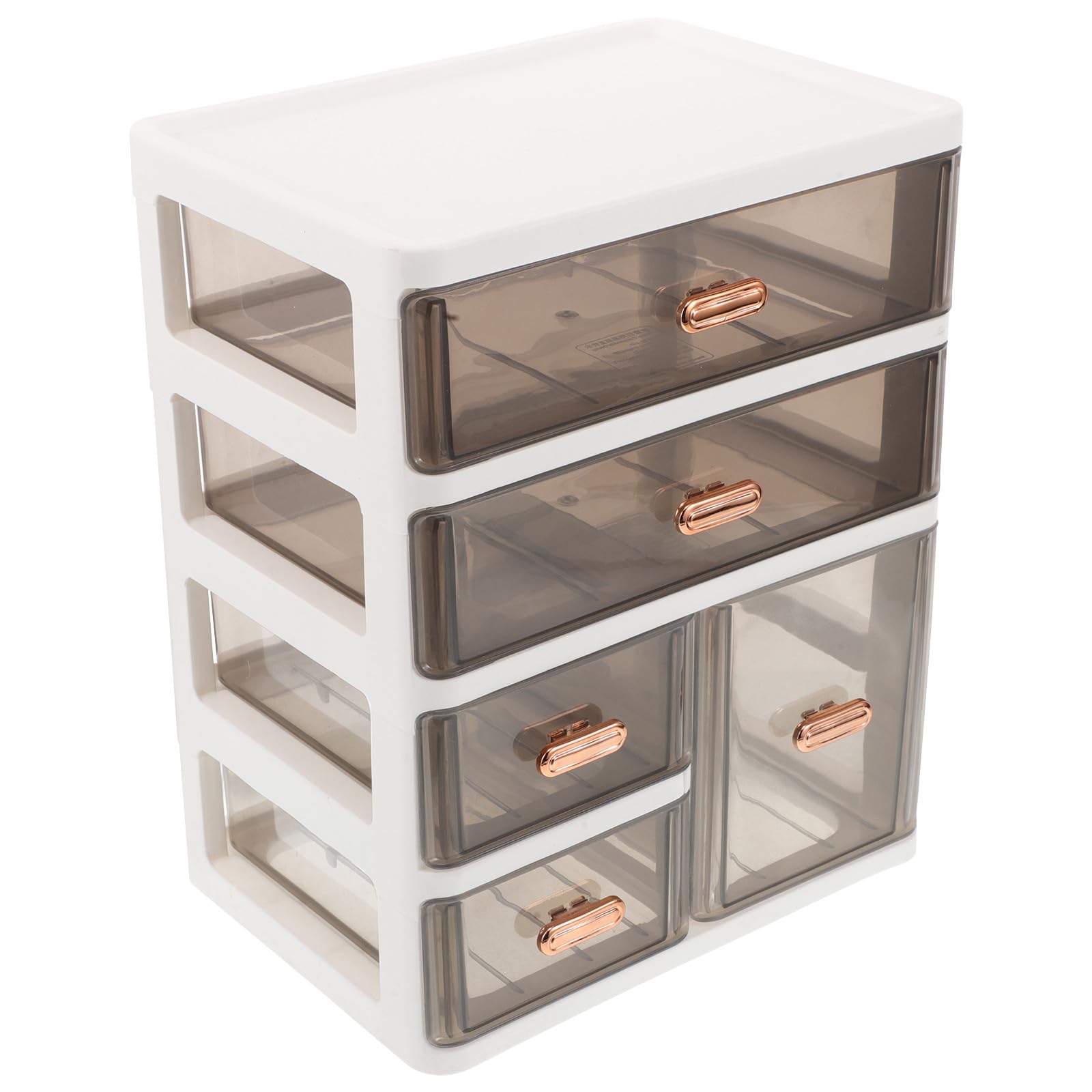 Organizer da Scrivania con Cassetti Trasparenti, Cassettiera per Ufficio in Plastica Resistente, Scatola Portaoggetti Multifunzione per Trucco e Cancelleria, Unità di