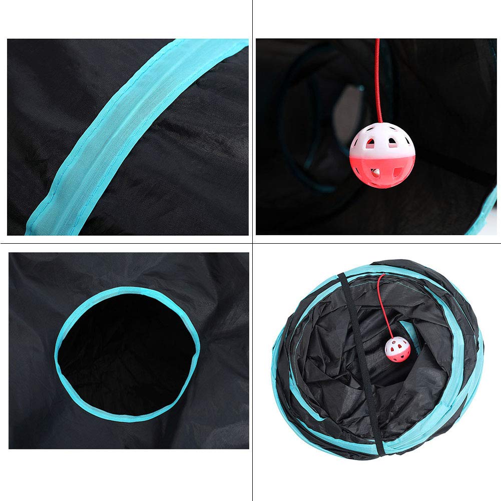iHOO Túneles para gatos S-Way - Tubo plegable con laberinto de bolas, casa para gatos, mascotas, interactivos, para gatos, cachorros, gatitos, conejos, túneles de 3 vías