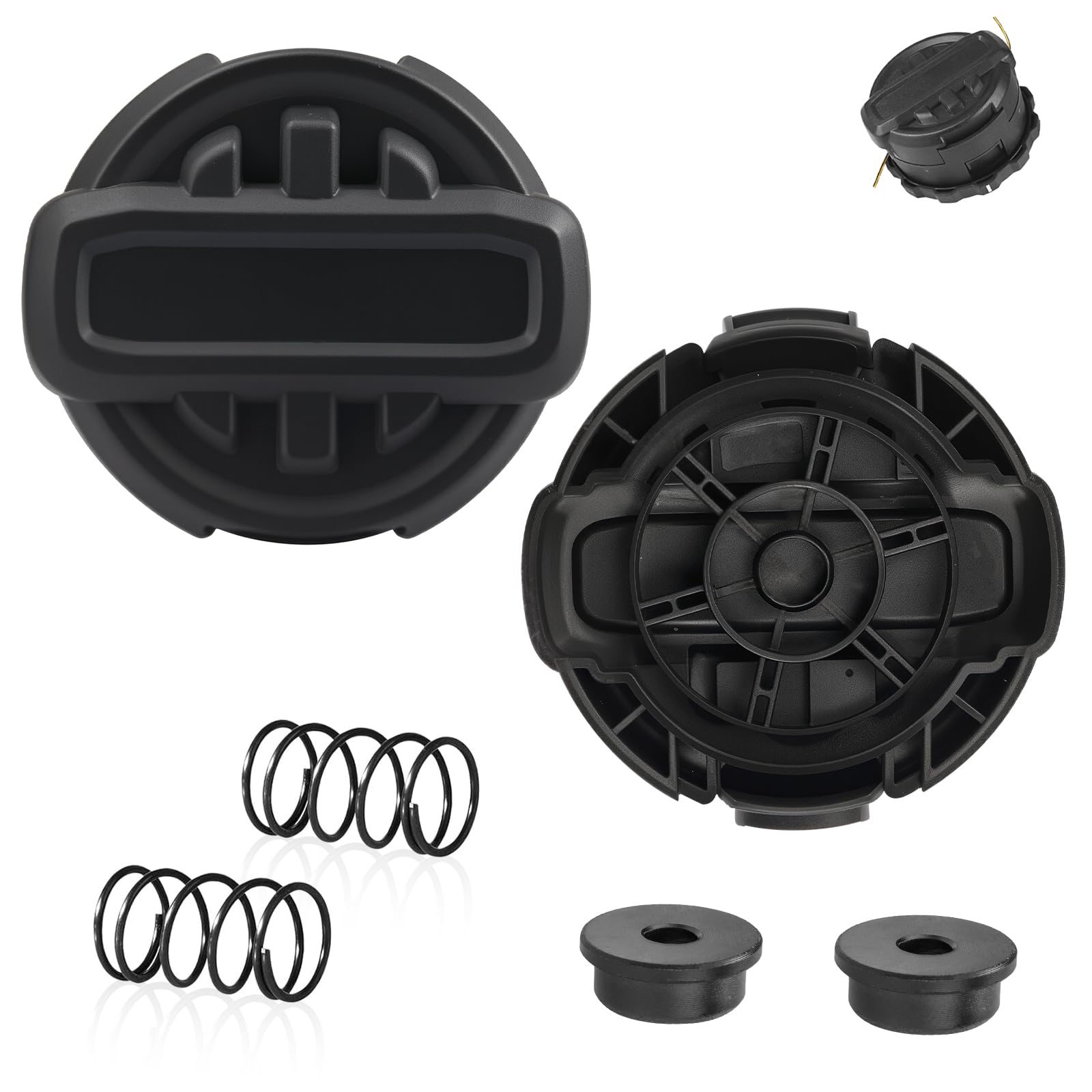 Photo 1 of doufuhua DWO1DT995 Weed Trimmer Head Parts Replacement for Dewalt Weed Trimmer Head Cap Compatible with Dewalt String Trimmer Head DCST922 with 2 Weedeater Spring and Cap, 2 Weed Trimmer Head Cap