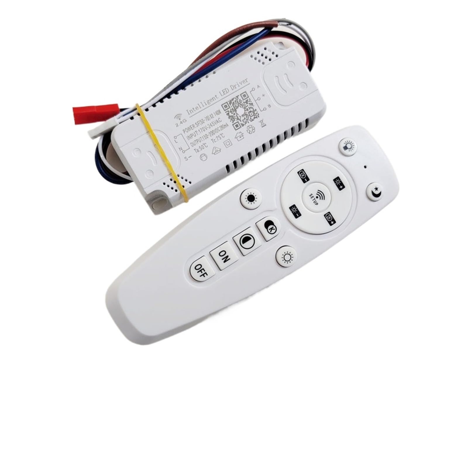 ZXAOMMBEA 2.4G Smart LED Driver APP Remote Control Power Supply dimming and Color Changing Transformer Connected to Light Strip((50-70W) X2 140W)