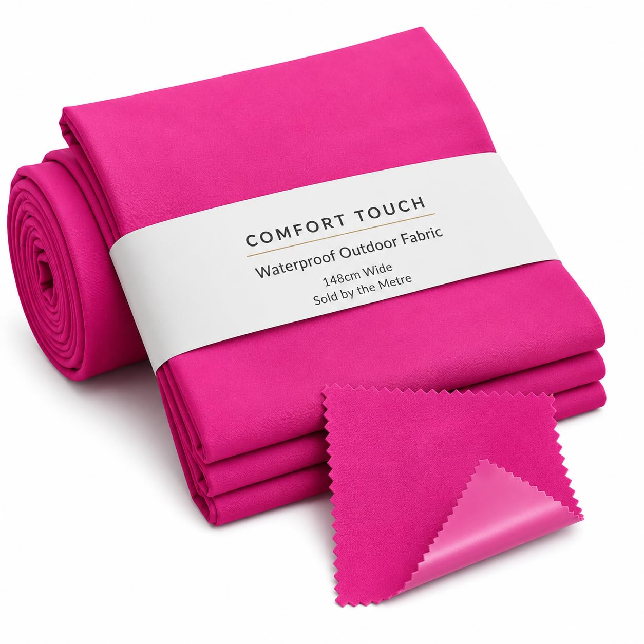 Waterproof Outdoor Upholstery Fabric – 600D PVC Coated Polyester – 148cm Wide – Hard Wearing Material for Campervan, Garden Seating (Pink)