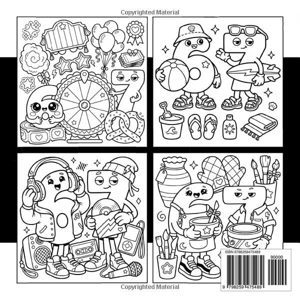 Six-Seven Coloring Book: Fun IYKYK Meme Activity Pages for Kids, Tweens, and Adults Featuring 60+ Trendy Designs for Stress Relief image 3
