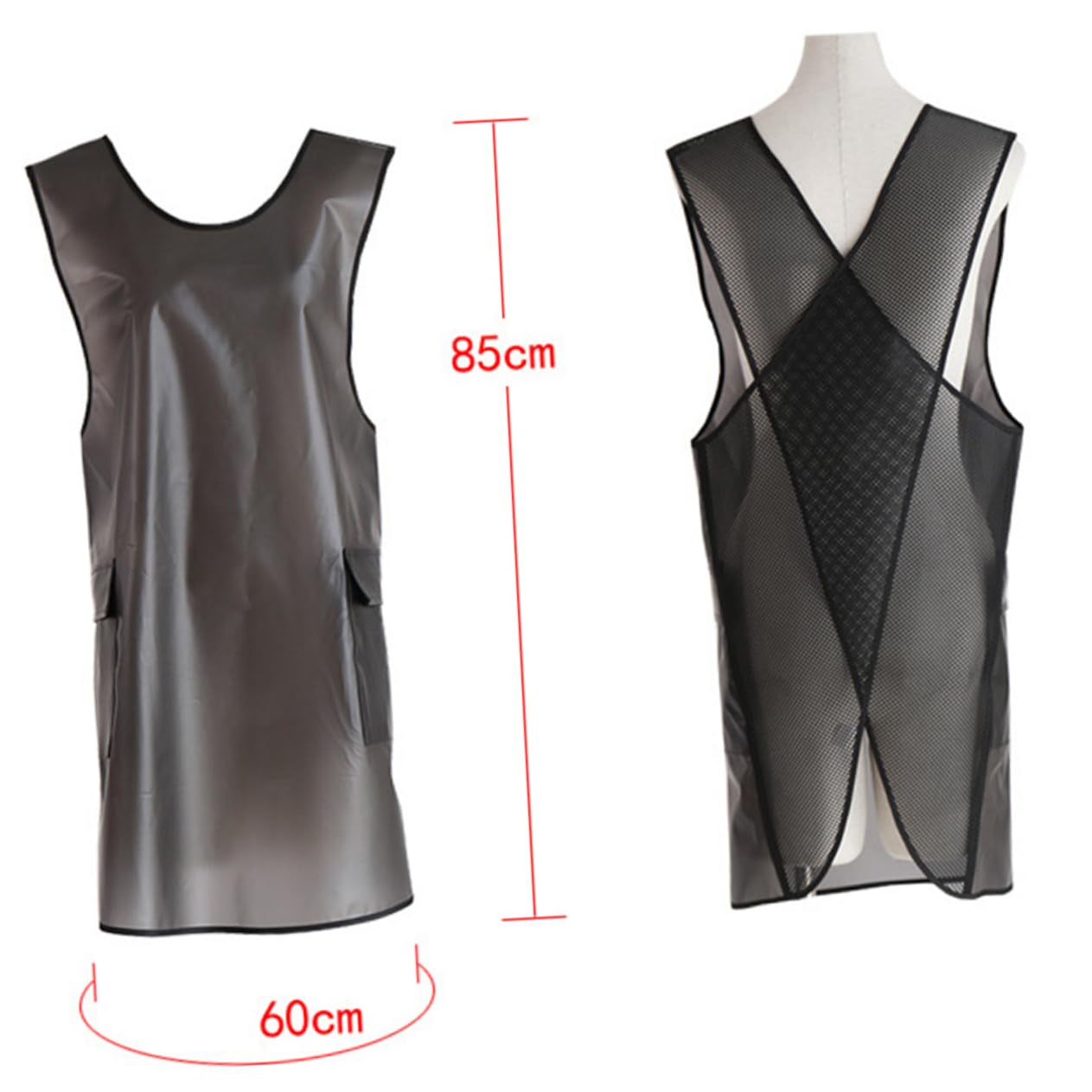 Unomor Sleeveless Pvc Waterproof Apron Kitchen Home Store Use for Women Men Long-time Use Clean Home