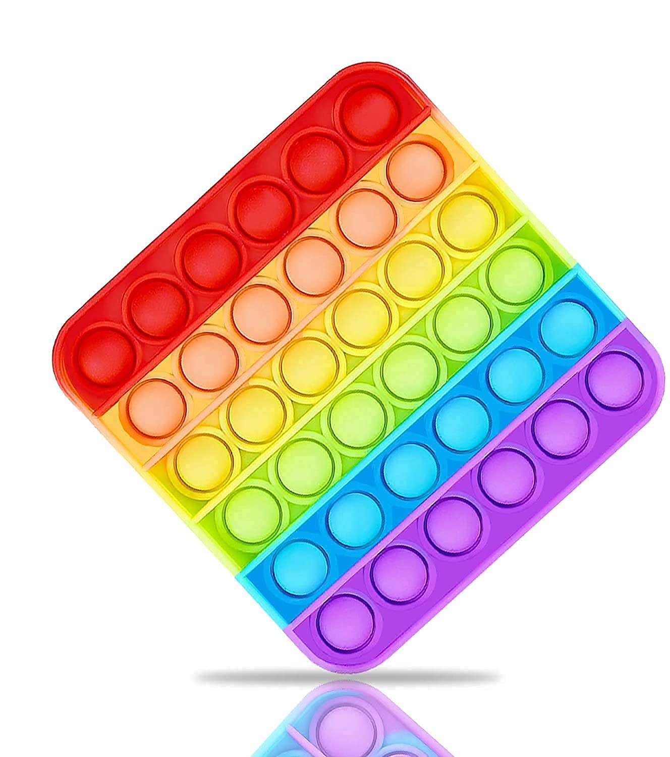 BERO Pop it for Kids Push pop Bubble Fidget Toys Push Pop Bubble Fidget Sensory Toy, Autism Special Needs Silicone Stress Relief Toy popit- (Rainbow Square) (B0CF9R41GT) Amazon Price History, Amazon Price Tracker