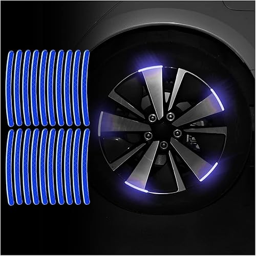 Miniatura 1 de 20 calcomanías reflectantes decorativas para ruedas de automóvil, cinta adhesiva de advertencia de seguridad nocturna, calcomanías para llantas de