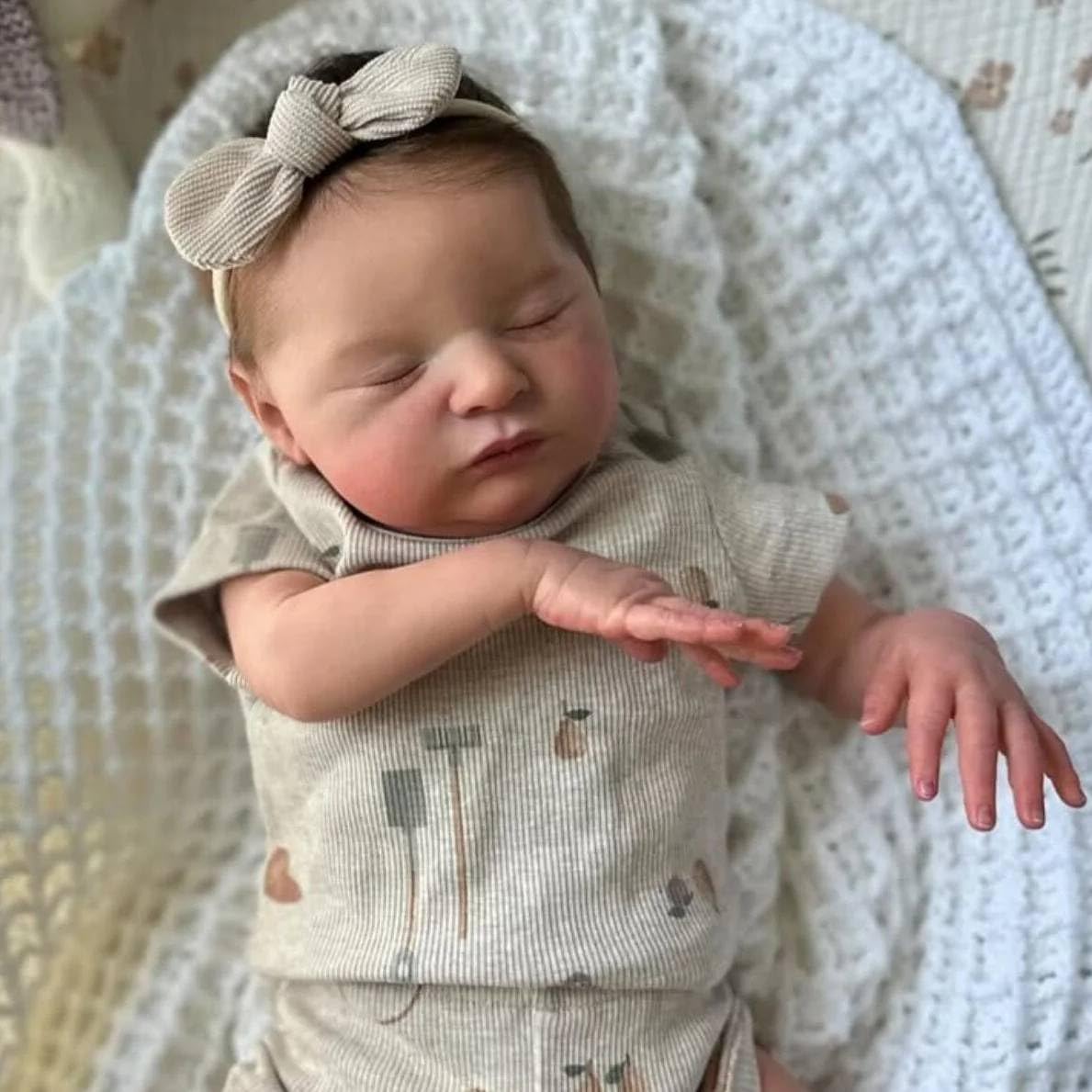 Reborn Baby Dolls silikonowe winylowe lalki Laura 50 cm realistyczne lalki niemowlęce, realistyczna lalka noworodka, wyglądająca na prawdziwe życie, śpiące niemowlęta, lalka z akcesoriami