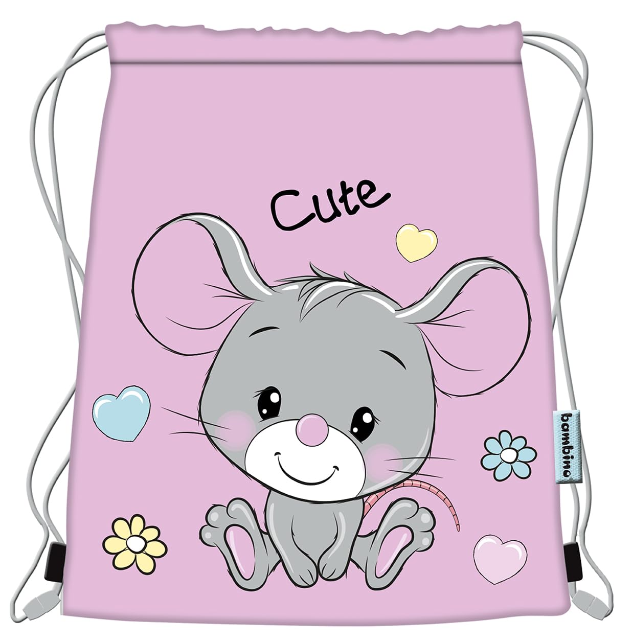 Goldkids - Mochila Escolar para niños y niñas - Mochila Escolar para niños con Estuche - Bolsa para Zapatos y Cuaderno de tareas - Motivo de ratón - 1-3 Clase
