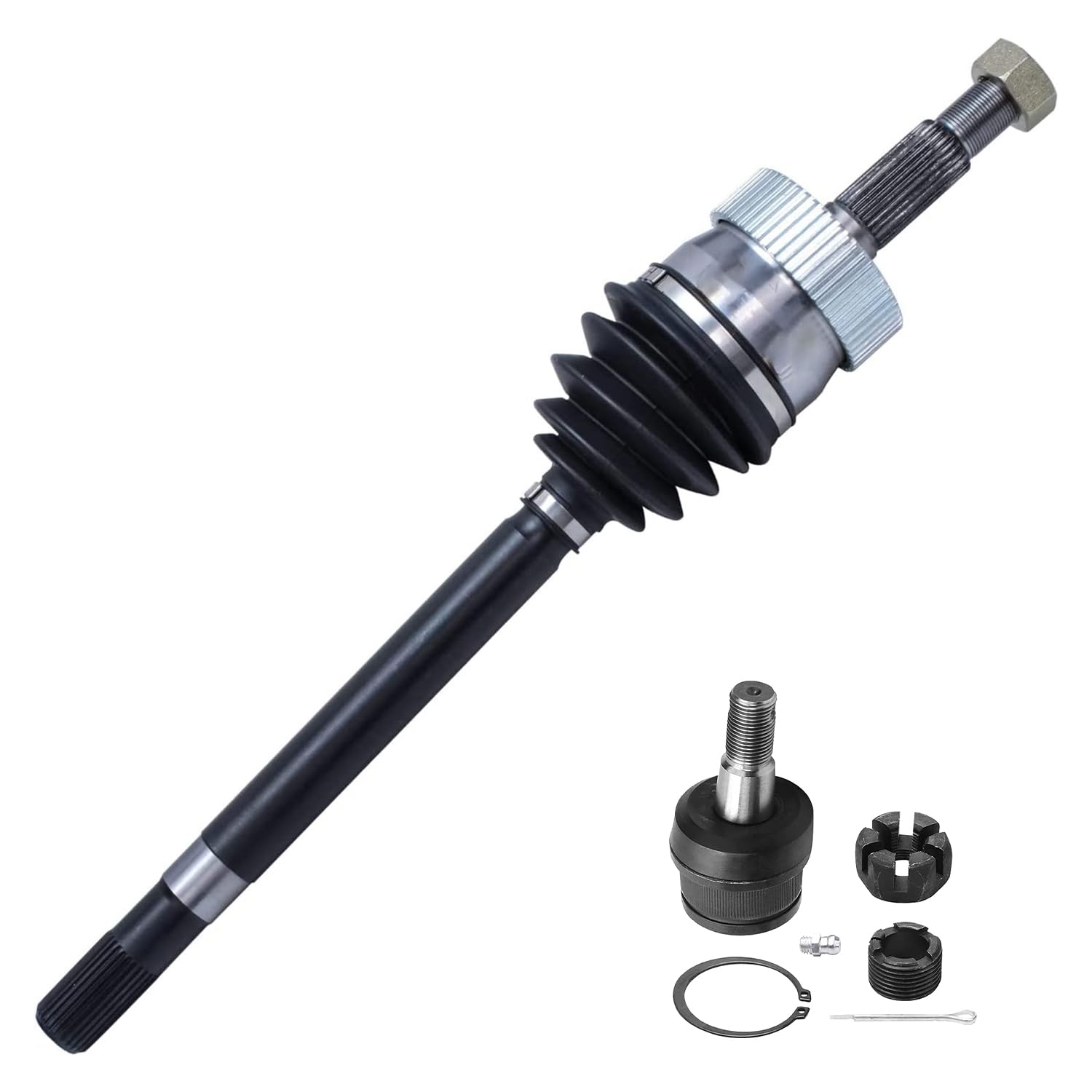 Detroit Axle - 4WD Front Left CV Axle Ball Joint for Jeep 1990-1992