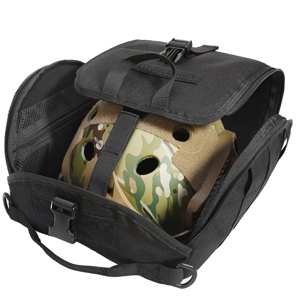 Borsa Portacasco Tattica, Borsa Portacasco Molle A Conchiglia, Leggera Borsa Imbottita per Il Trasporto, per Il Trasporto del Casco Airsoft Fast Mich