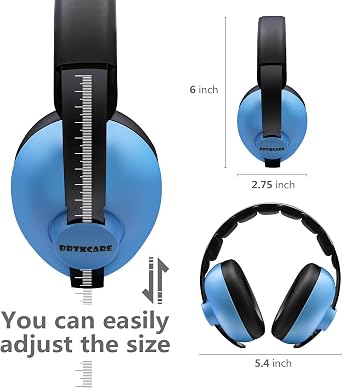 BBTKCARE Baby Ear Protectors-Noise Canceling Headphones for Babies and Toddlers 3 months to 2 Years Old (Blue)
