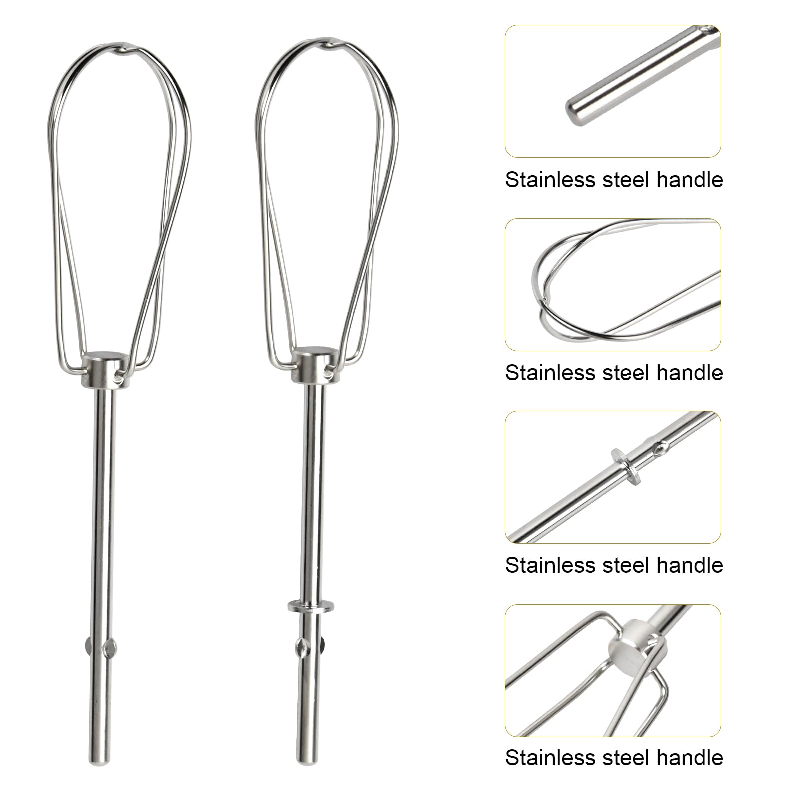 2 Fruste Di Ricambio Per Sbattitore Elettrico – Accessori In Acciaio Inossidabile Compatibili Con Hamilton Beach, Ideali Per Dolci E Salse