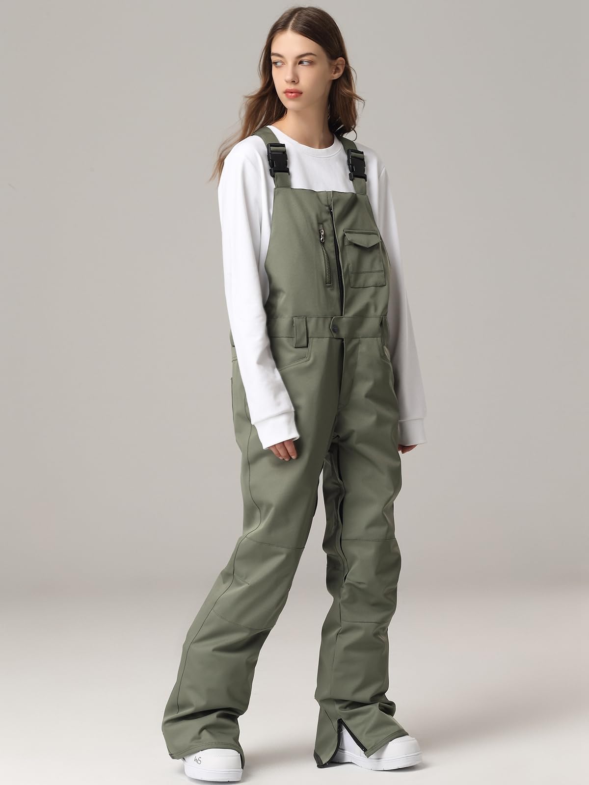 HOUZONIY Skihosen Für Damen, Damen Schnee Lätzchen, Wasserdicht Winddicht Isolierte Skihose, verschleißfeste Latzhose, Wandern, Klettern