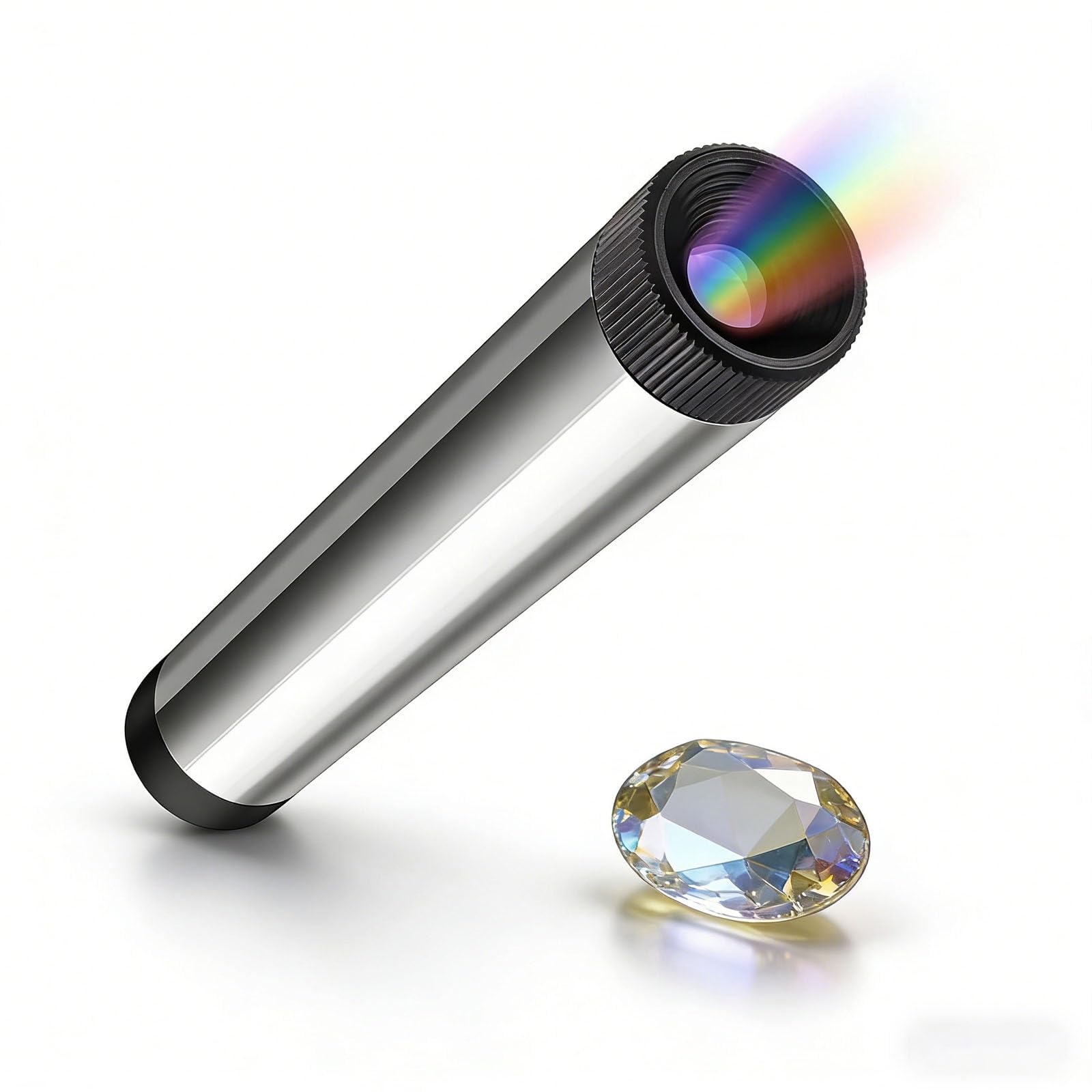 COYEUX Handheld Gem Prism Spectroscope, Diffraction Spectroscope with 8mm Eyepiece, Clear Optical View for Reading Absorption Lines for Gem Identification