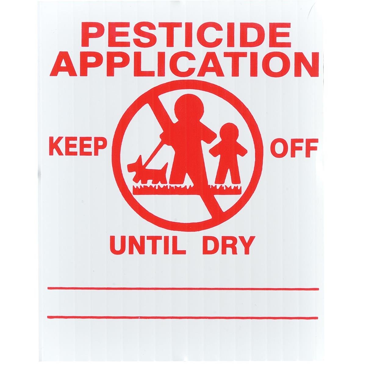 25x Gemplers FL4X5PK Florida State Pesticide Application Signs ââ‚¬â€œ Double-Sided Weatherproof Outdoor Screen-Printed Rigid Cardstock Board plus 16ââ‚¬Â Black Sign Holder ââ‚¬â€œ USA Made