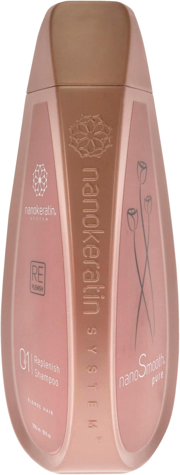 Nanokeratin nanosmooth pure replenish shampoo (550ml)