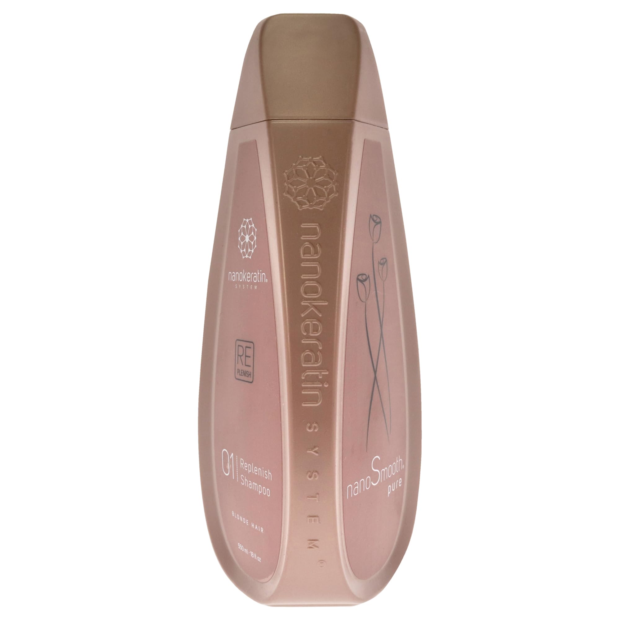 Nanokeratin nanosmooth pure replenish shampoo (550ml)