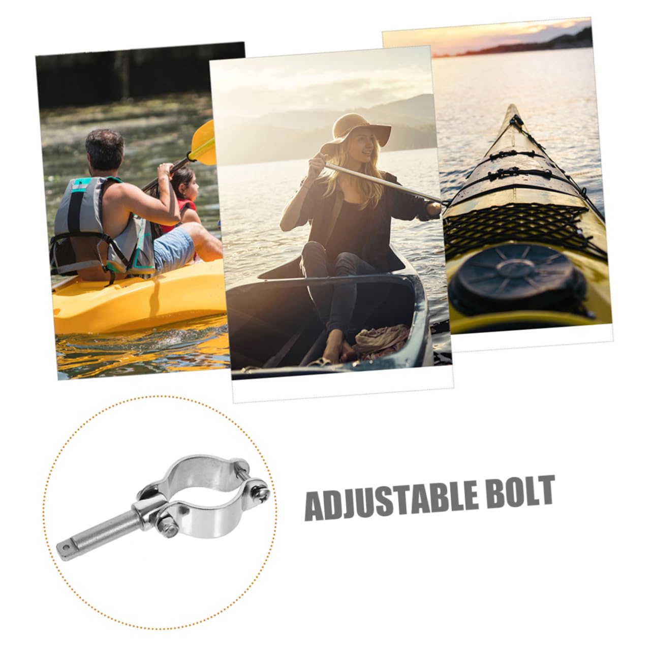iplusmile Edelstahl 316 Paddelhalterung für Bootspaddel, 2 Stück, Silber