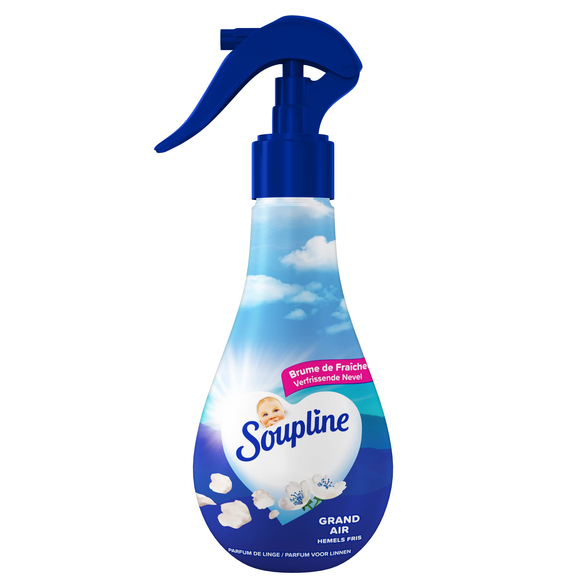 SOUPLINE Soupline Wäschenebel-Spray, Duftspray, Duftspray für Heimtextilien und Kleidung, ideale Ergänzung für Ihre Waschmittel und Weichspüler, 2 x 300 ml