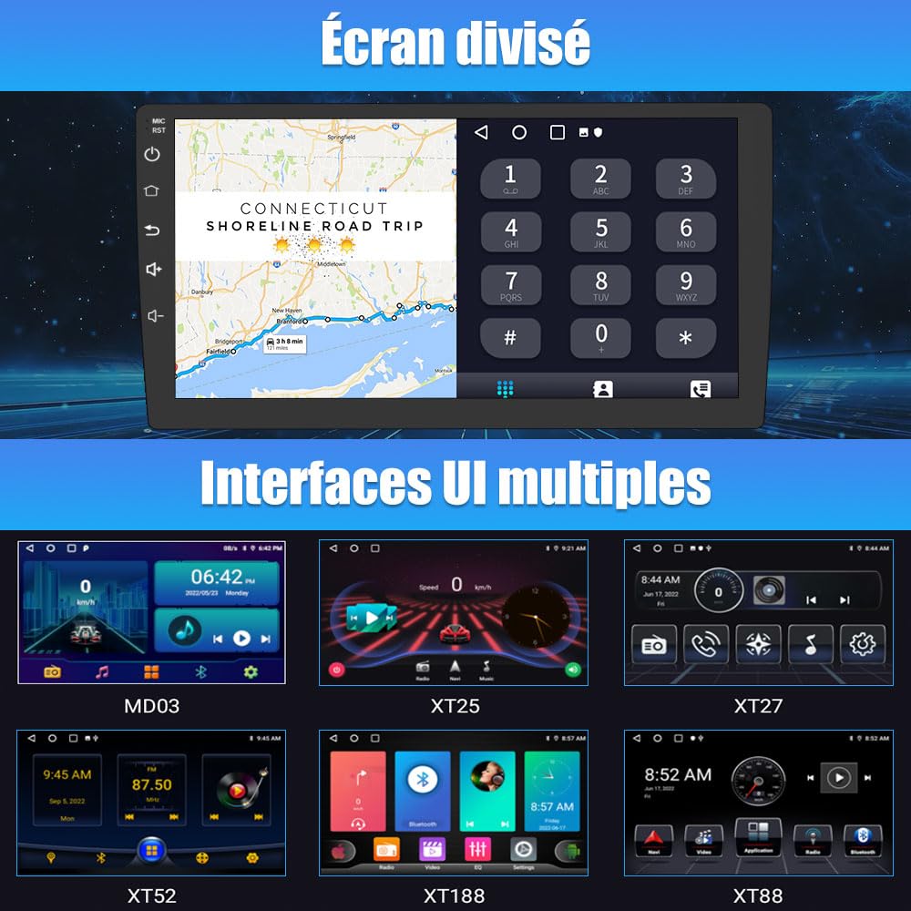 AWESAFE Autoradio Android 13 [4 Go + 64 Go] pour Volkswagen Passat B7 (2010–2015) – Écran Tactile HD 10", CarPlay, Android Auto, Bluetooth, WiFi, 4G, GPS, DSP, Radio FM