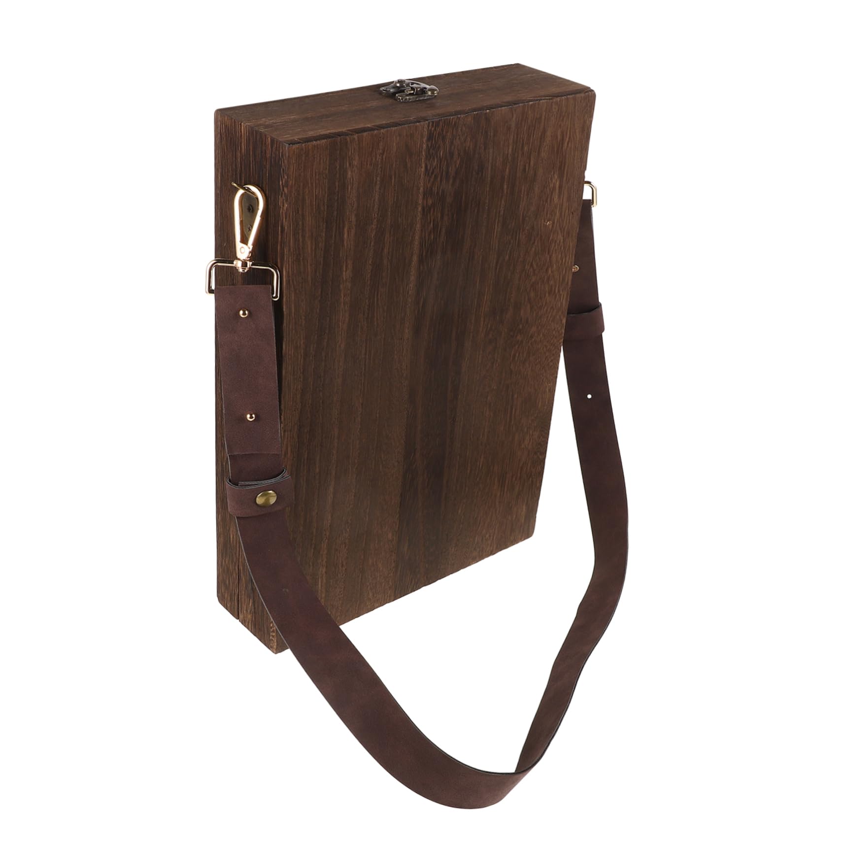 Boîte de rangement de papeterie en bois café Kombiuda pour bureau