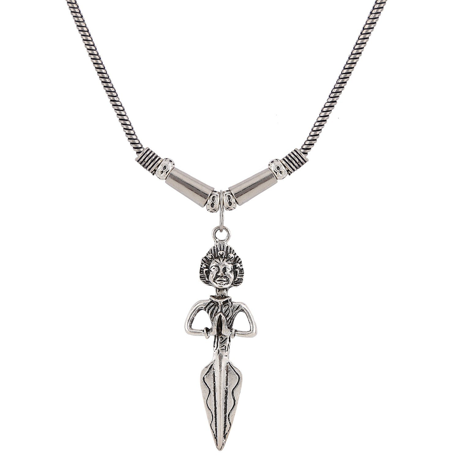 Efulgenz Indian Vintage Retro Ethnic Gypsy Oxidized Tone Boho Necklace Jewellery for Girls and Women