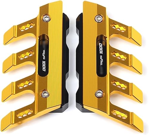 BUREFE for Kawasaki Versys 1000 Motorcycle Mudguard Front Fork Protector Guard Block Front Fender Anti-Fall Slider (Color Gold)