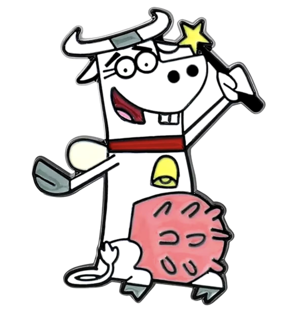 Pinstant Bessy Cow Fairy The Fairly OddParents Wanda and Cosmo Cartoon Animated TV Show 1.4" Enamel Pin Badge
