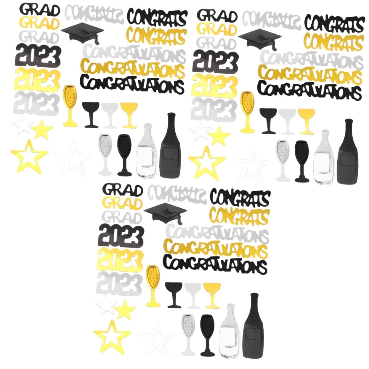 Alipis 3 Pezzi 4 coriandoli di laurea coriandoli da tavola coriandoli per decorazioni per feste ornamento arredamento dispersione del tavolo di laurea decorazione di coriandoli scrivania
