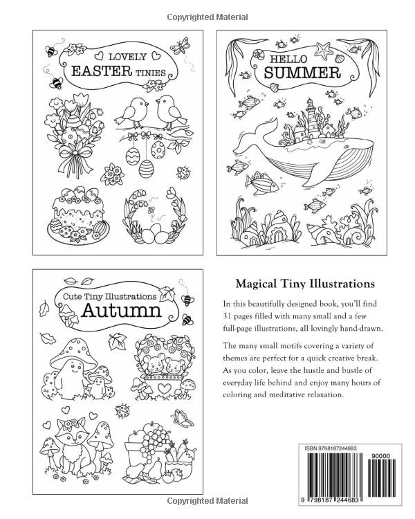 Magical Tiny Illustrations: A Coloring Book for Adults and Teens image 3