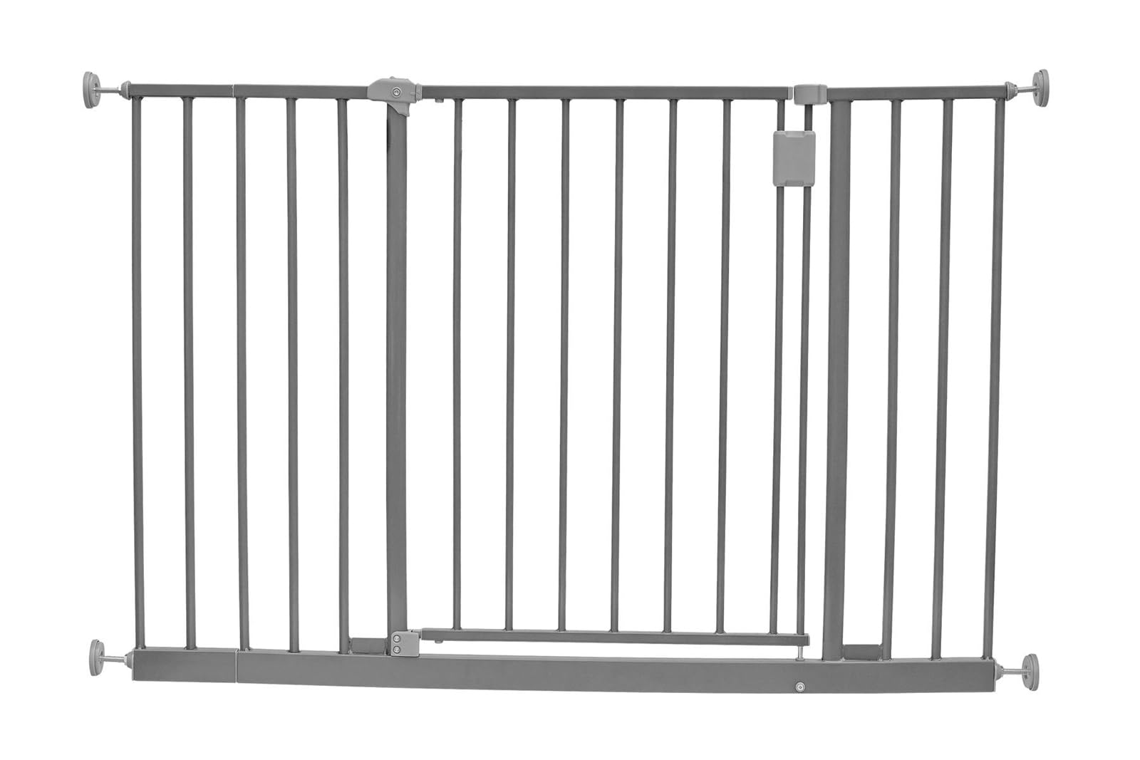 Safetots Extra Wide Hallway Gate, 109cm - 115cm, Matt Grey, Pressure Fit Baby Gate, Safety Barrier for Hallways and Wide Spaces, Easy Installation