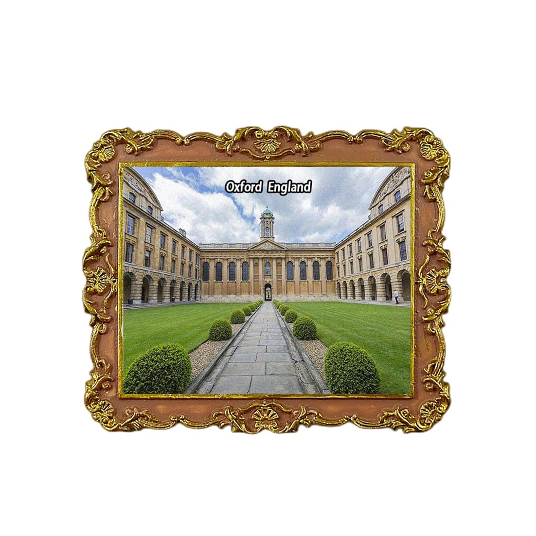 Magnete Frigorifero 3D Oxford UK - Punti Di Riferimento In Resina - Souvenir Da Viaggio 4,5x9 Cm