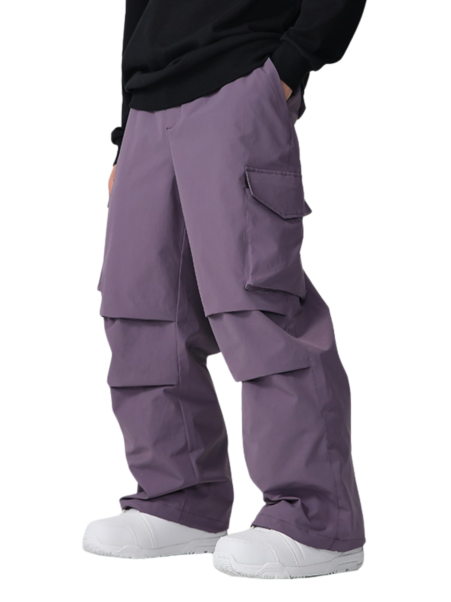 xwxwseui 3L Cargo Style Skiing Pants for Women Men Shell Snow Pants Waterproof Outdoor Snowboard Pant