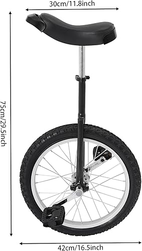 Miniatura 83 de Monociclo de rueda, bicicleta de una rueda con borde y pedales, monociclos de acero modernos para edades unisex de 10 a 60 años, entrenamiento