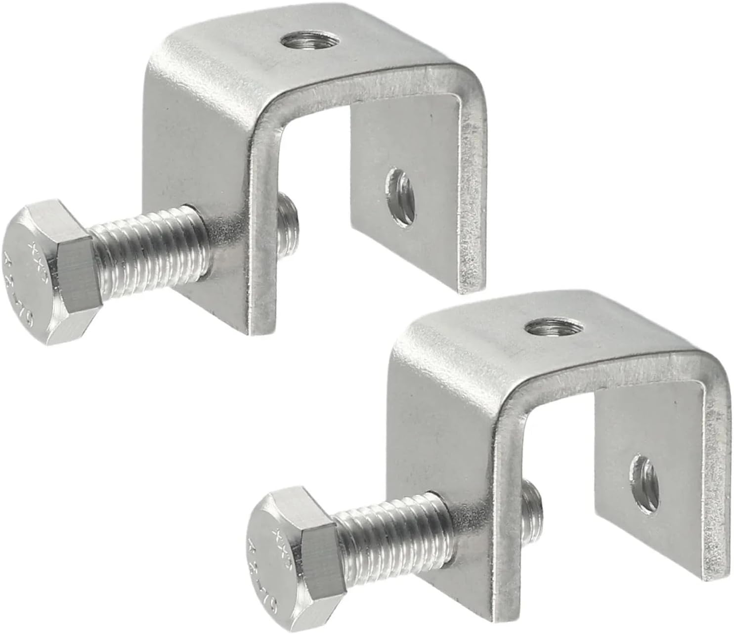 C-clamp Jaw Stainless Steel C Clamps Corrosion-resistant Rust-proof Adjustable Positioning Screw(2Pcs)
