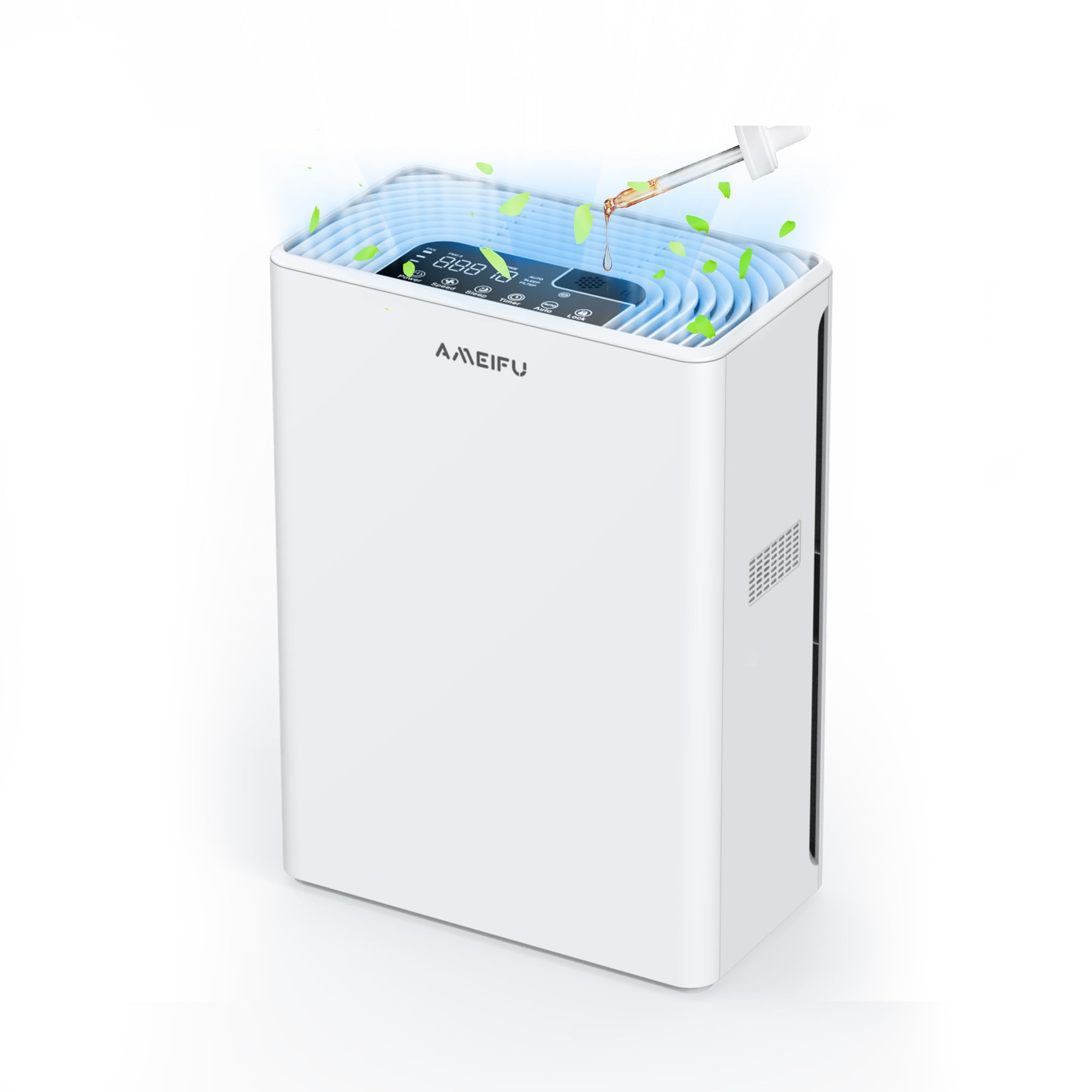AMEIFU Air Purifiers for Home Large Room up to 1620ft², Hepa Air Purifier, H13 True HEPA Air Filter for Pets Hair, Dander, Smoke, Pollen, Smell, 3 Fan Speeds, 5 Timer, Sleep Mode 15DB