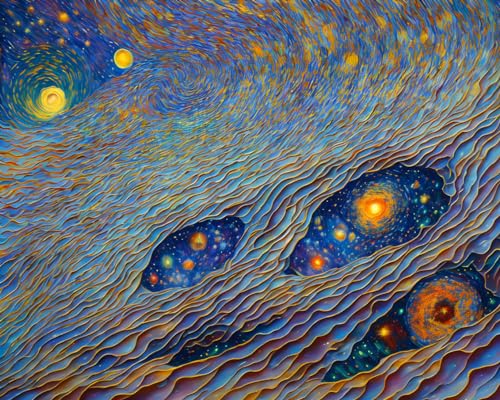 Impression sur toile Deep Space Meechi sans cadre 50x70 cm