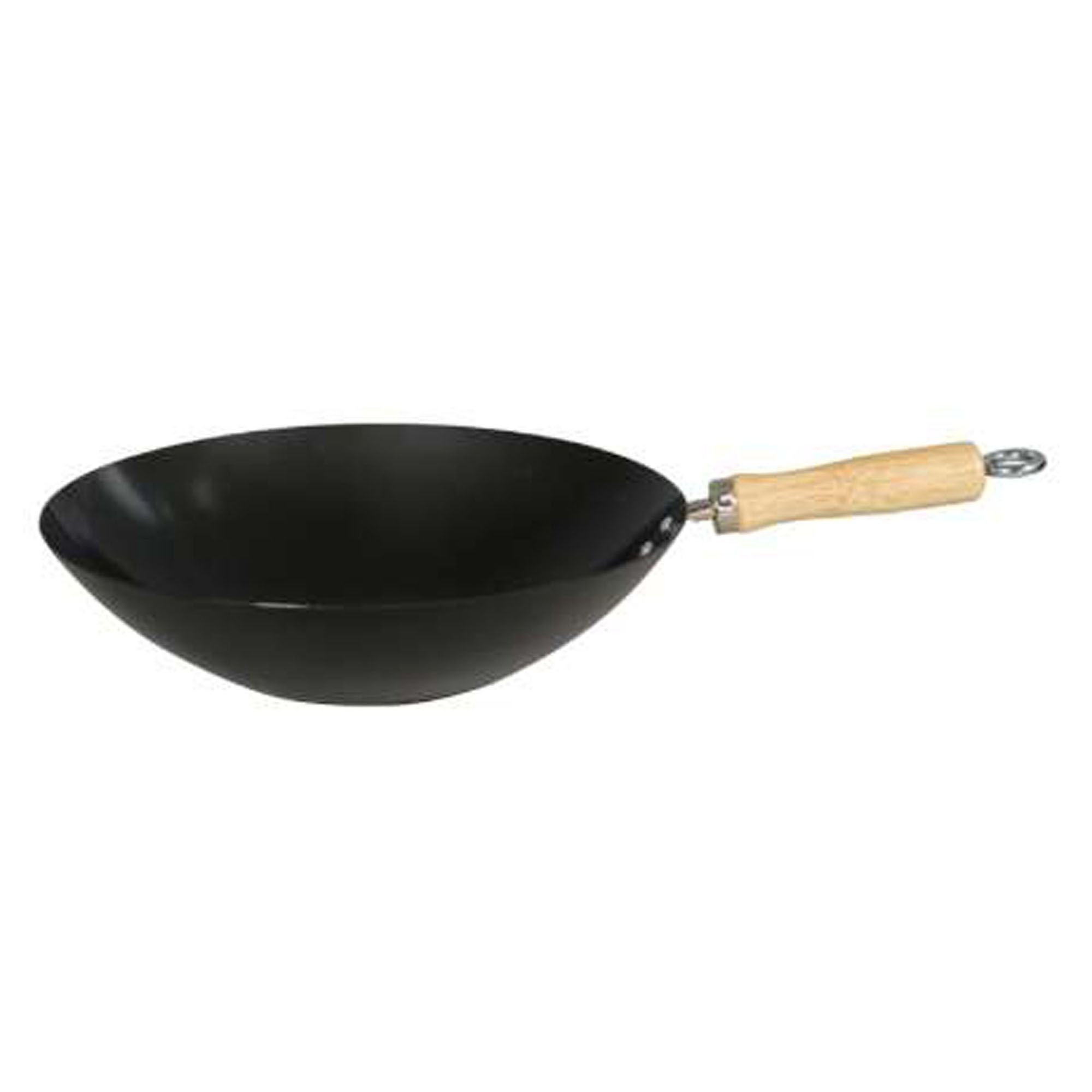 Amazon.com: Dexam 12108414 Non-Stick Carbon Steel Wok with Wood