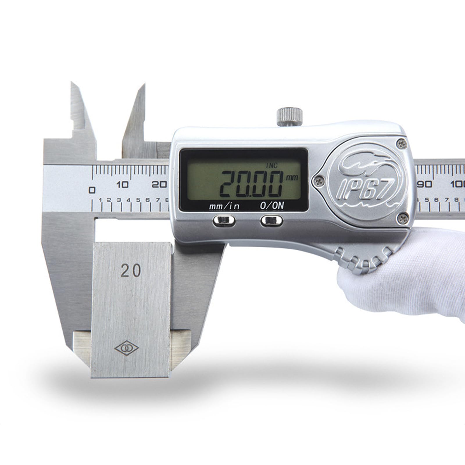 Pie de Rey Digital IP67 Impermeable con Pantalla LCD,Calibre Digital Electrónica de Acero Inoxidable,Profesional Electrónico Vernier Caliper para Impresión 3D/Joyeros/Carpinteros,150mm/6"