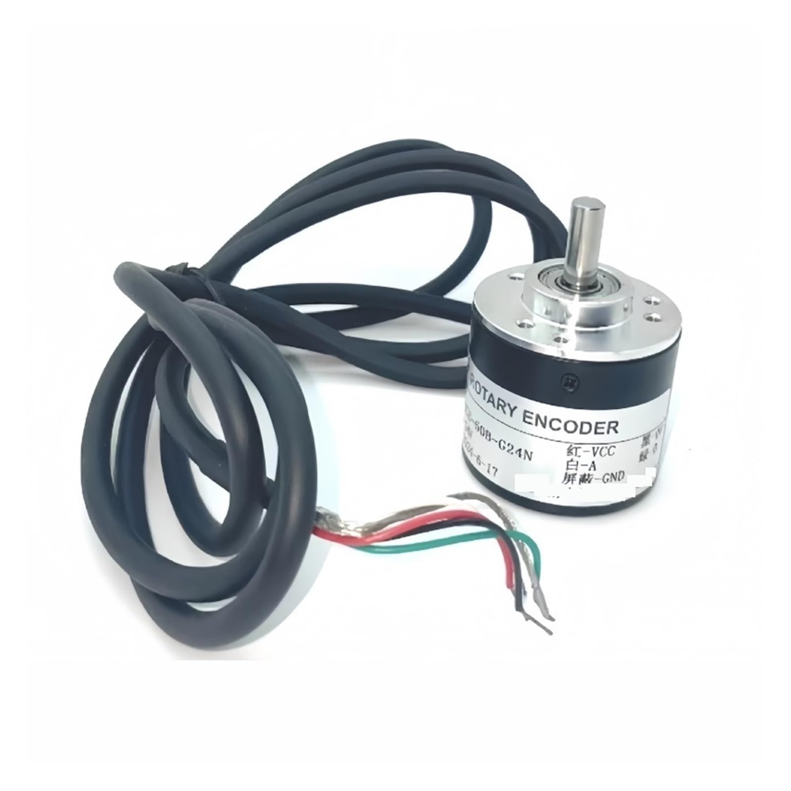 Inkremental-Drehgeber 38S6G5-B-G24N Drehgeber Inkrementalgeber AB 2 Phasenanschluss 50/100/200/360P/R 5-24V Vollwelle DC Open-Collector-Ausgang NPN(1024P R)