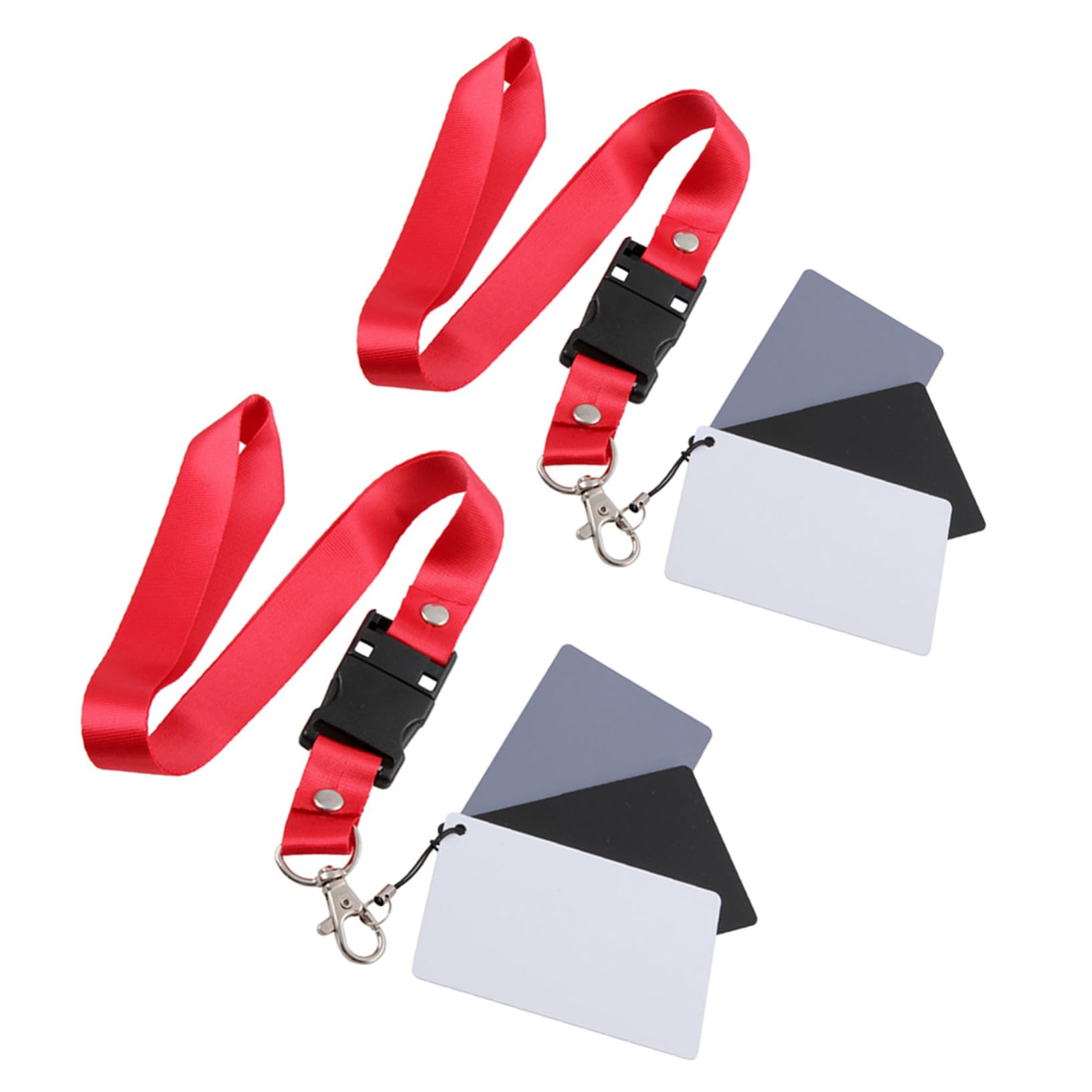 Tarjetas de balance de blancos acrílicas con correa de cuello para fotografía portátil 8