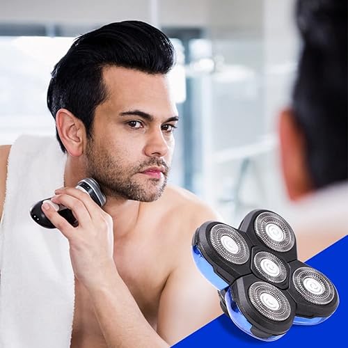 Miniatura 2 de Cabezales de cuchilla de afeitar, 5 cabezales, cuchilla de repuesto para cortador de barba, fácil de instalar, cabezal de afeitadora eléctrica para