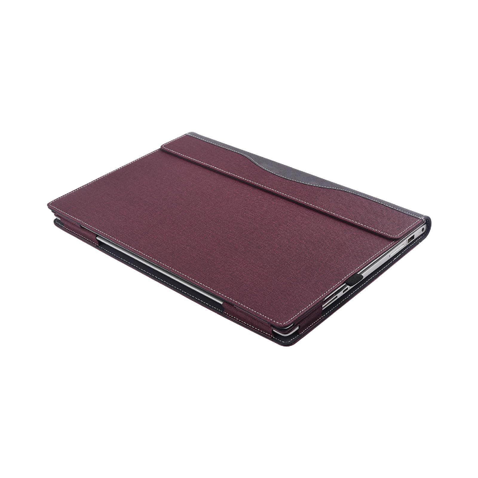 Schutzhülle für Samsung Galaxy Book5/4/3 Pro 360 & Book4/3 Pro & Book 4/3 Ultra [Nicht passend für Book4/3 360], 2-in-1-Hülle, PU-Leder, Weinrot