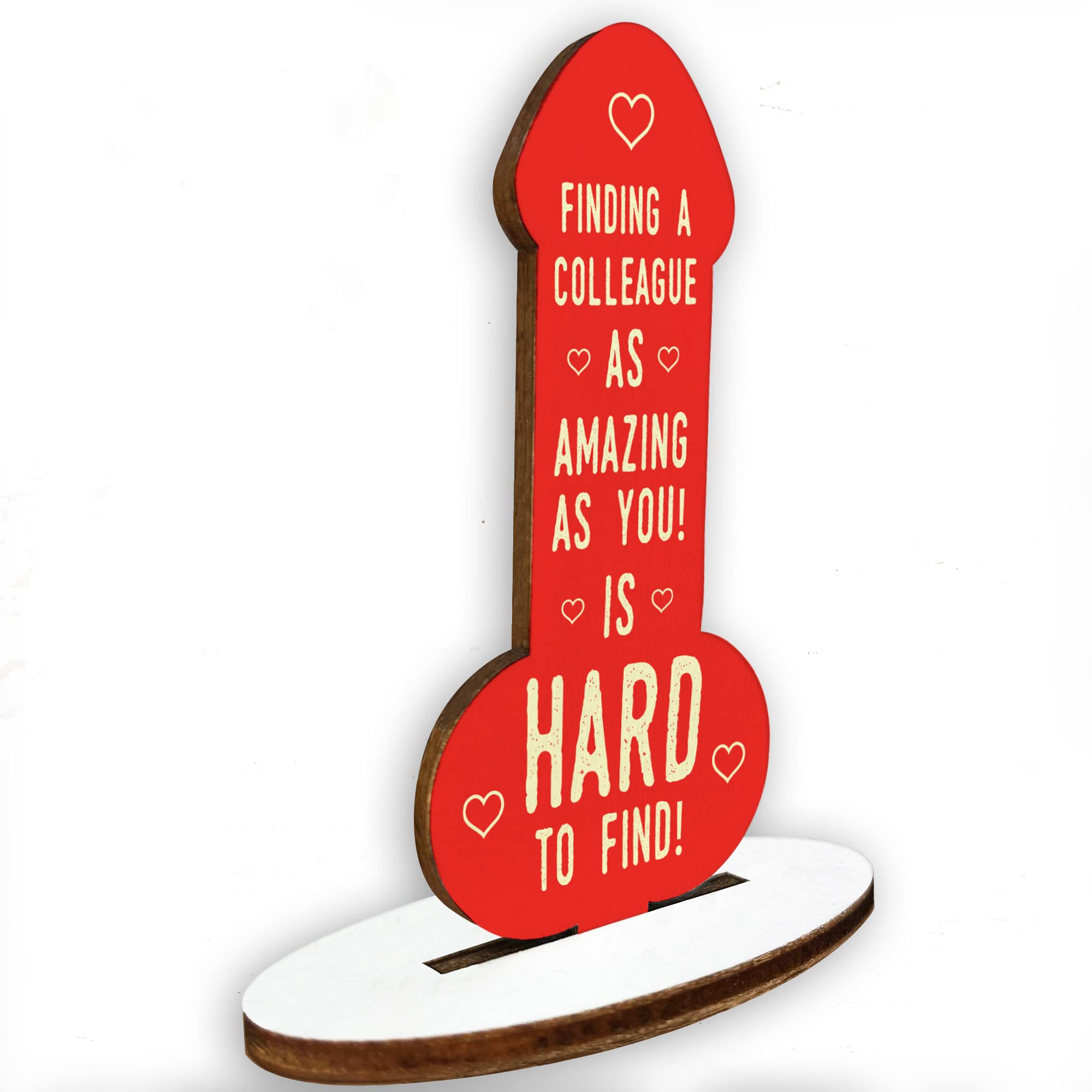 Red Ocean Colleague Funny Present | office gift leaving gifts for friend | Rude Friendship Present For Her | Novelty Wooden Plaque Gift For Women
