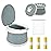 Travel Potty for Toddler, Portable and Foldable Toilet, Apply to Seat Emergency Toilet for Car, Camping, Outdoor, Indoor (grey, small)