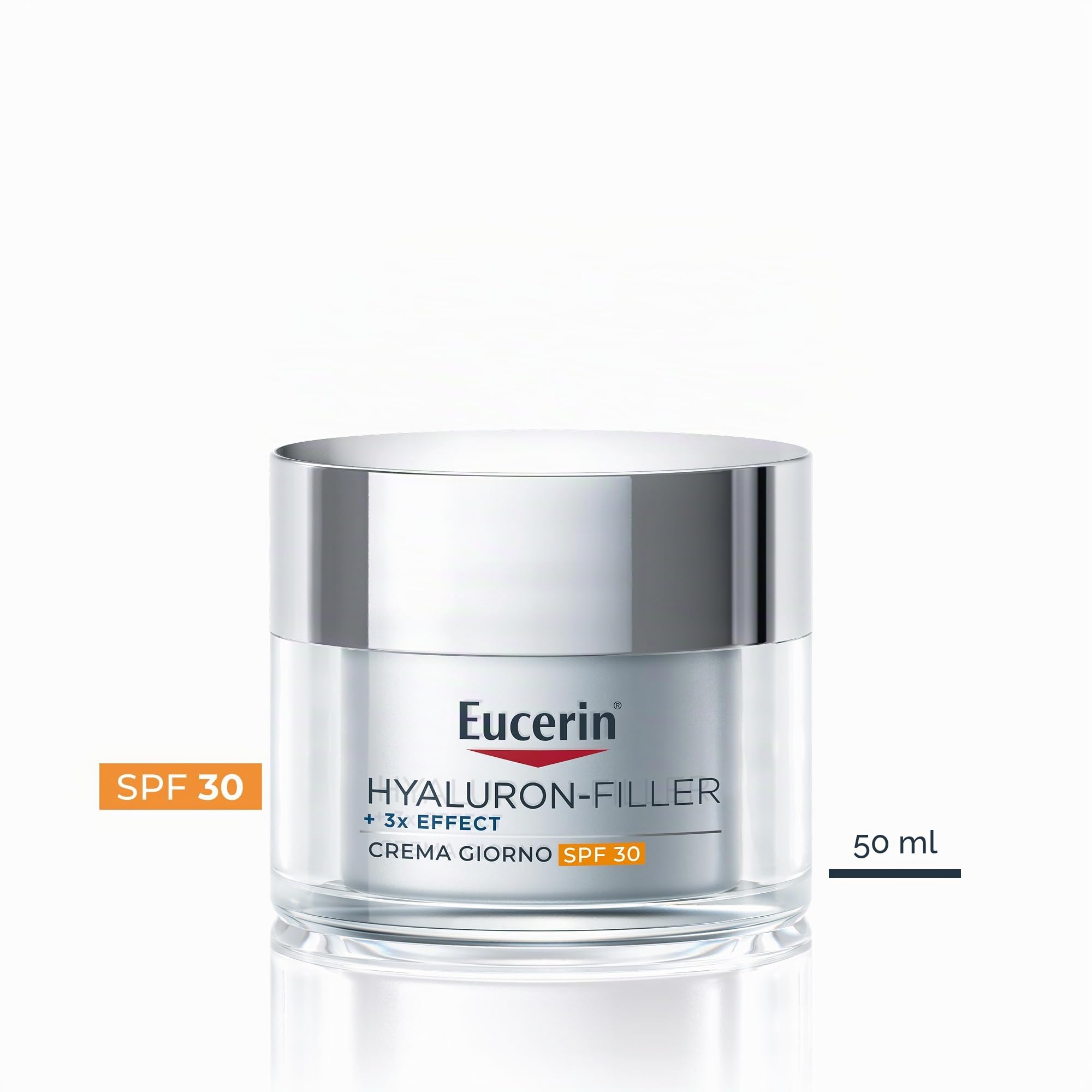 Eucerin Hyaluron-Filler Crema Giorno SPF 30 50 ml, Crema viso antirughe e idratante, Formula con Acido Ialuronico per una pelle ringiovanita adatta per tutti i tipi di pelle