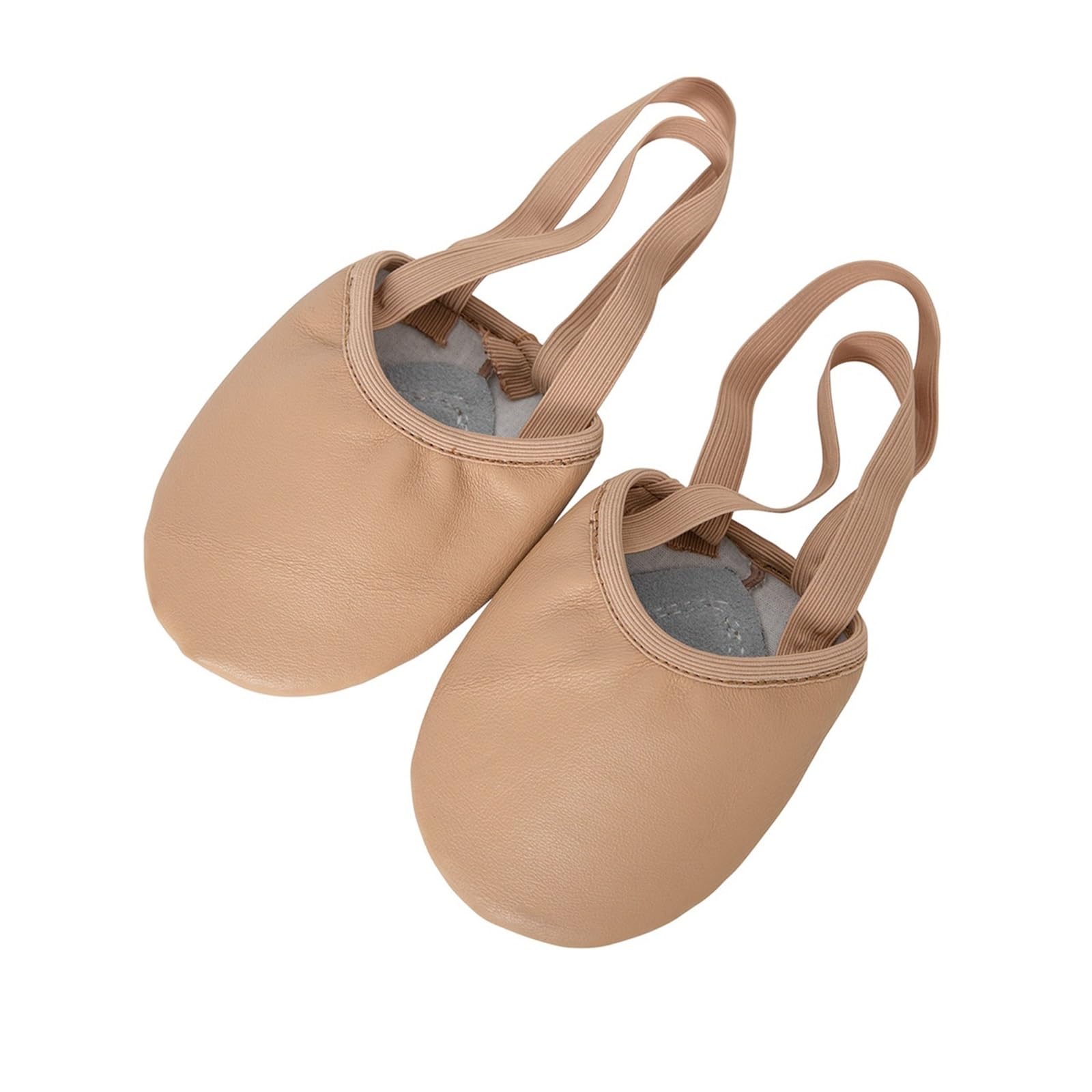 Zapatos de Baile Mujer Zapatos de Ballet de Jazz con Media Suela for Mujer(Khaki,M-Women 7-8)