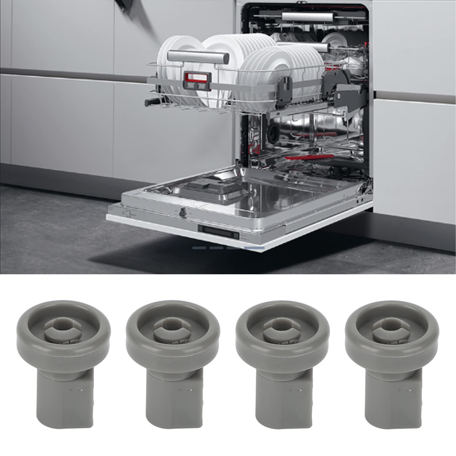 Kit 8 Ruote Per Cestello Lavastoviglie AEG Favorit Privileg - Ricambio Universale