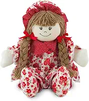 Boneca Julia de Pano 60cm (Vermelha)