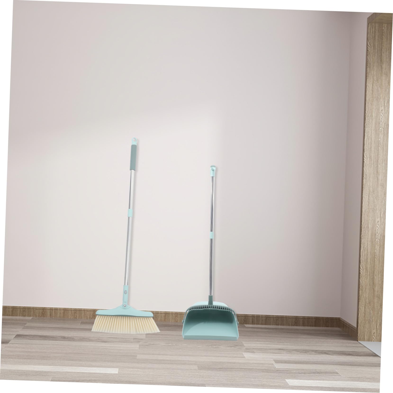 Conjunto Escoba y Recogedor con Mango Cepillo de Cerdas Suaves Resistente y Práctico para Limpieza Doméstica y Dormitorio Diseño Ergonómico y Duradero para Uso y Regalo de