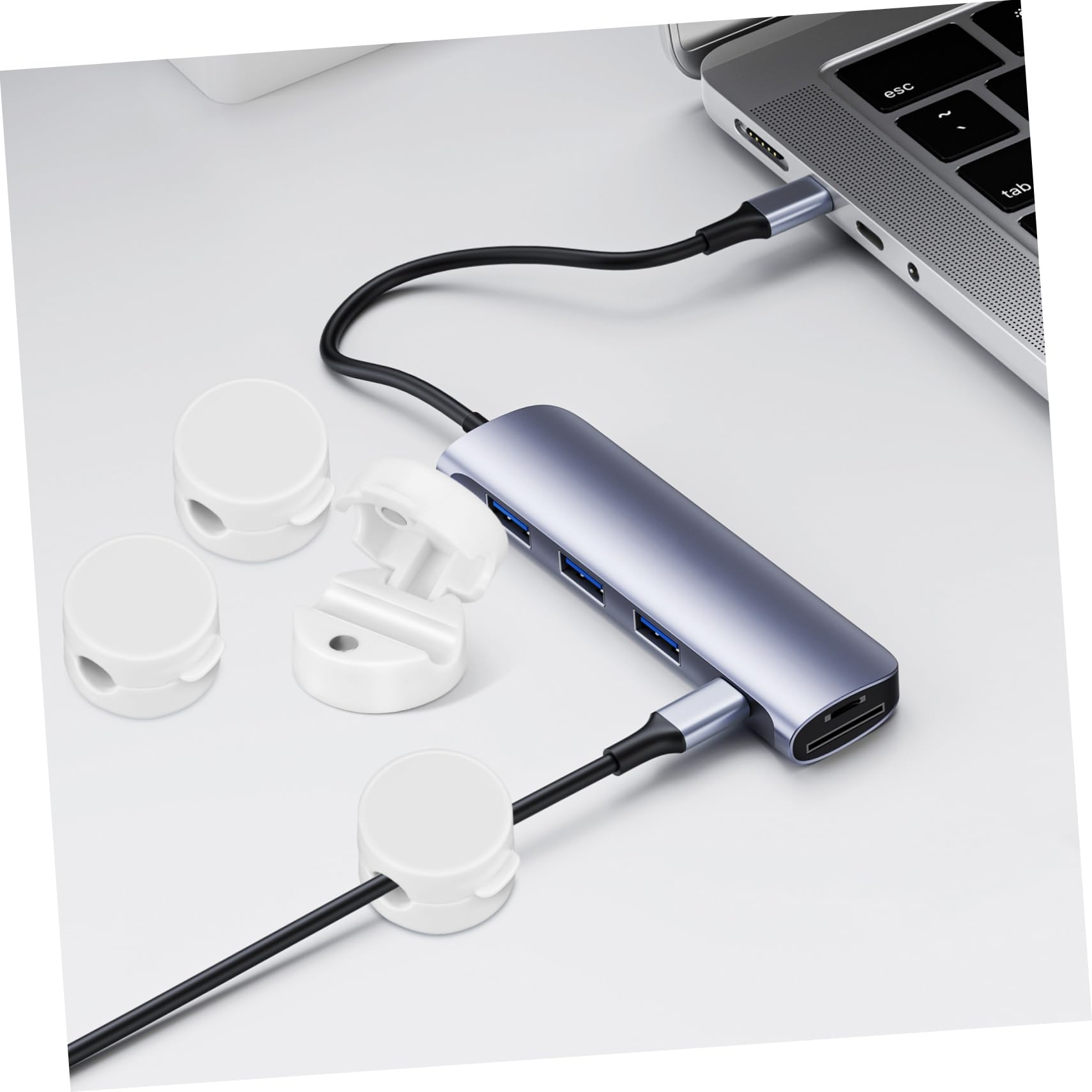 6pezzi Clip Magnetiche per Cavi Organizzatore per Cavi Adesivo Chiusura Magnetica per Auto Uffici Casa Fissaggio Sicuro Tenuta Magnetica Installazione Semplice Applicazione